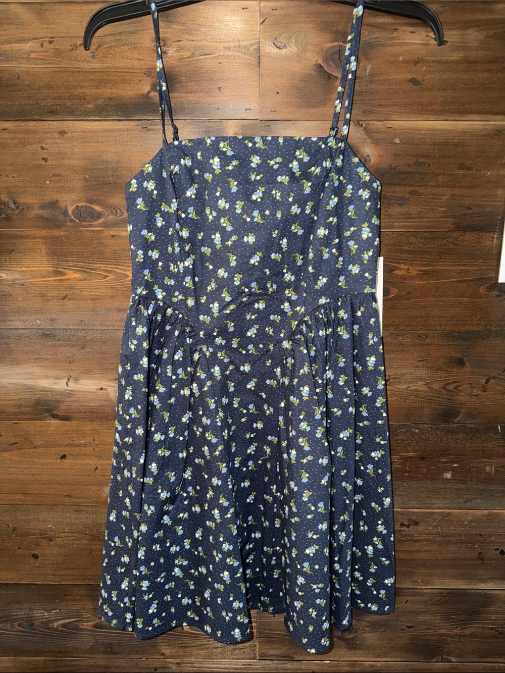 No Boundaries Side Shirred Corset Dress in Navy